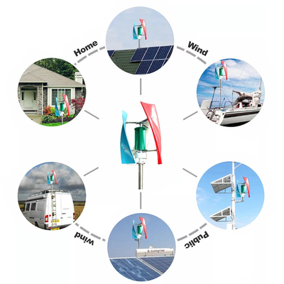 توربينات الرياح الرأسية VWAT 2KW 3KW 48V 96V أنواع توربينات الرياح العمودية